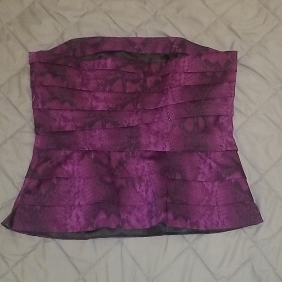 E35 WHITE HOUSE/BLK MARKET: SIZE 6 WOMEN TOP PURPLE - Picture 2 of 3